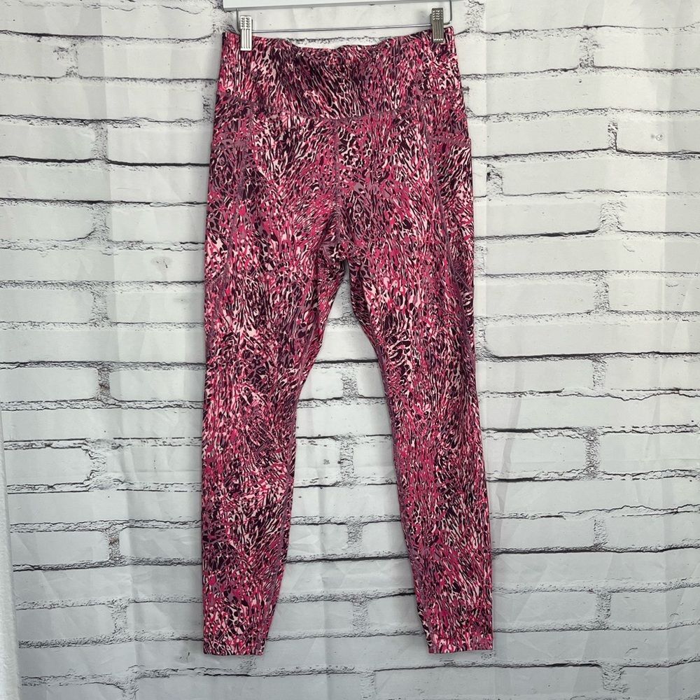 Avia Pink Animal Leopard Print High-Rise Leggings Women’s Medium 8-10 Stretch